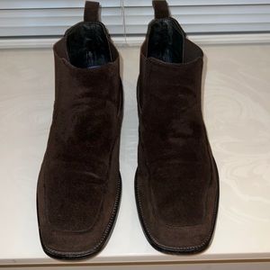 Aston Grey Moca Brown Suede Chelsea Boot